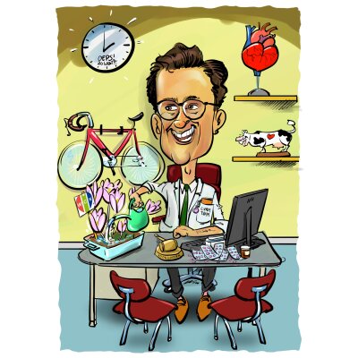 Karikatuur en achtergrond